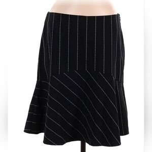 BeBe Pinstripe Knee Length Mermaid Skirt Sz 8